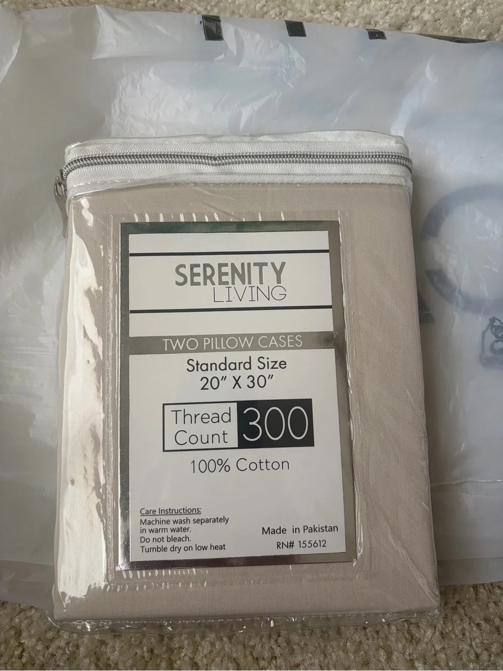 Serenity Pillowcases in Taupe – Set of 2